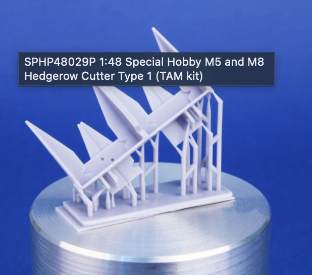 SPHP48029P 1:48 Special Hobby M5 and M8 Hedgerow Cutter Type 1 (TAM kit)