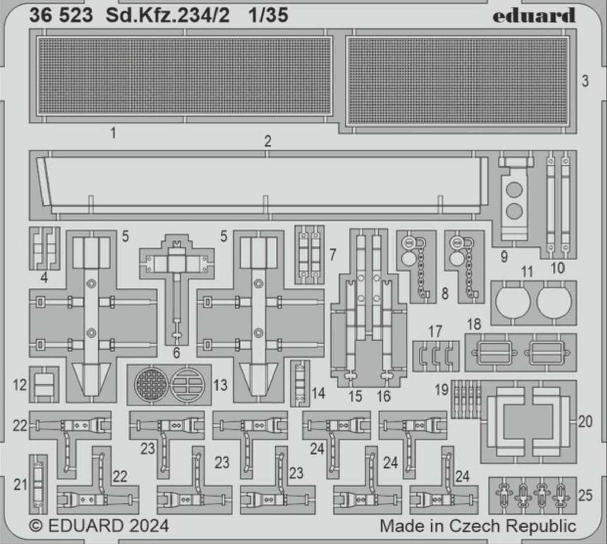 EDU36523 1/35 Eduard Sd.Kfz.234/2 PUMA Photo Etch set for MINIART