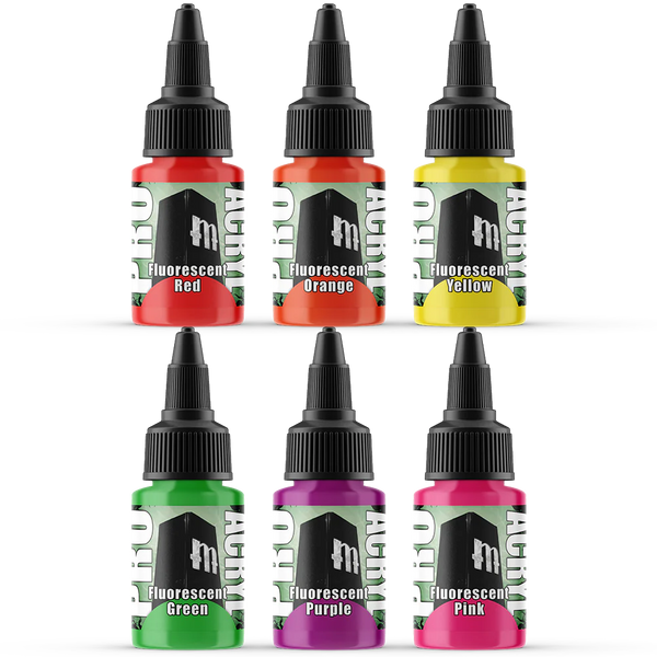 Pro Acryl Fluorescents Set - 6 colores