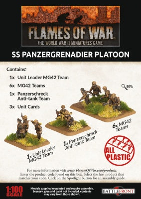 Flames of War SS Pazergrenadier Platoon (30 figs)