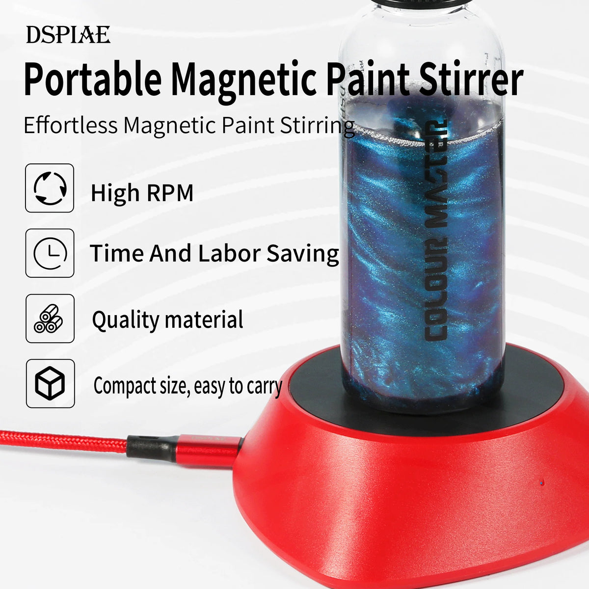 DSPIAE MS-01 LE Mixer de pintura magnética y eléctrica