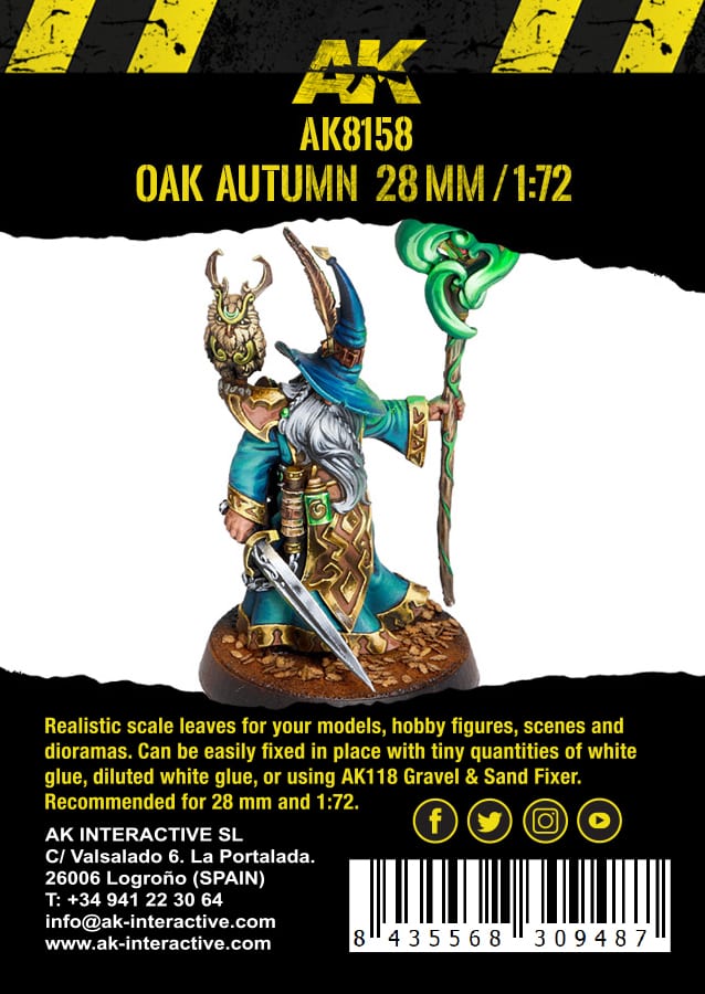 AK8158
HOJAS DE ROBLE OTOÑO 28MM / 1:72 (BOLSA 7GR.)