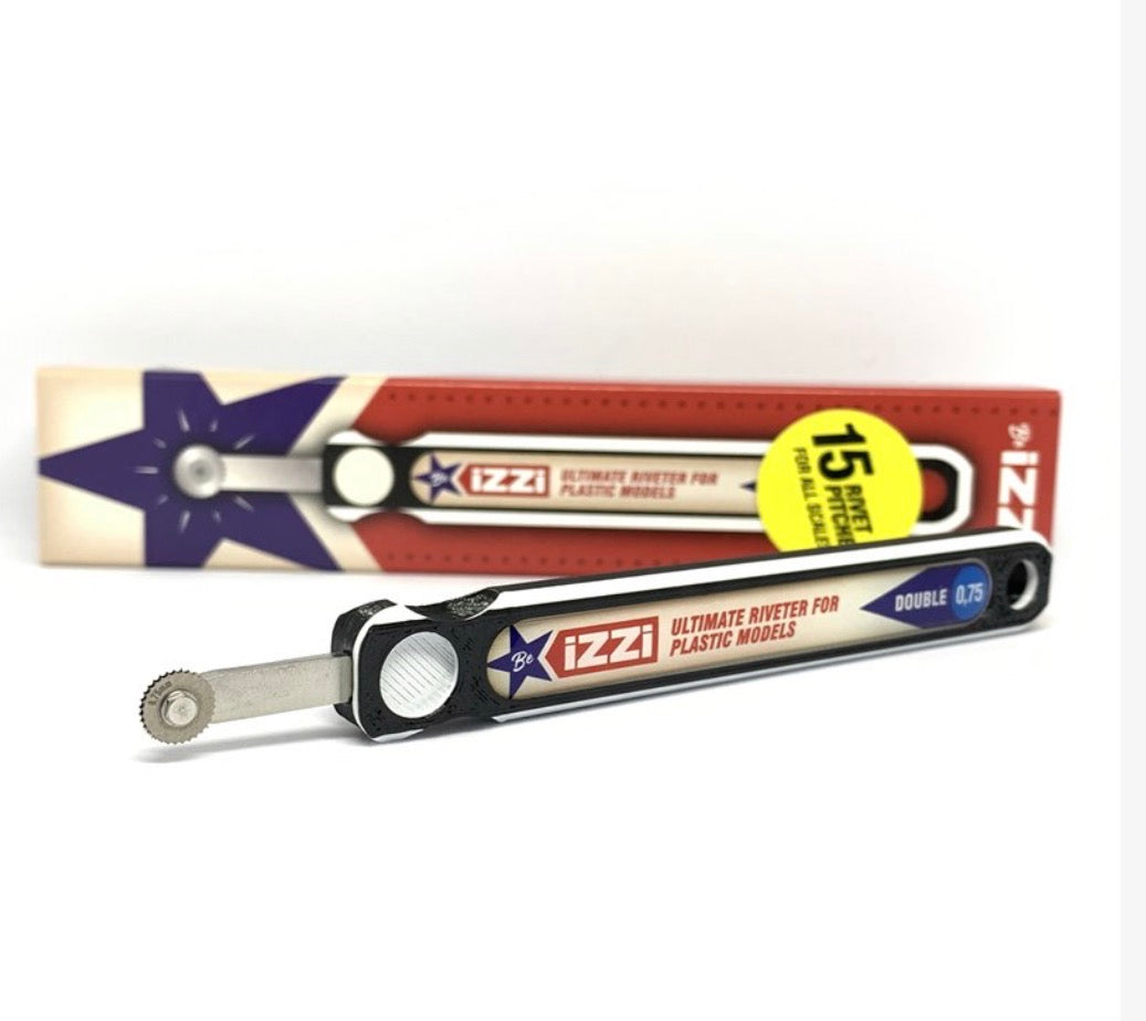 ASKBI075D Be iZZi - Riveter 0.75mm DOUBLE (recommended for 1/48, 1/35, 1/32)