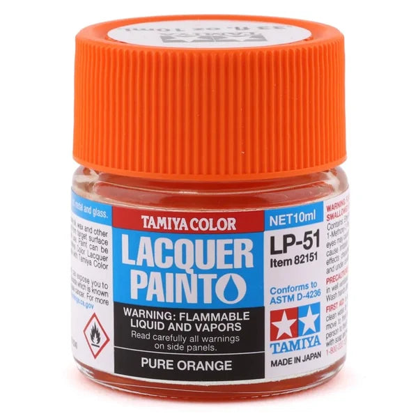 TAM82151 Tamiya Lacquer Paint LP-51 Pure Orange 10ml