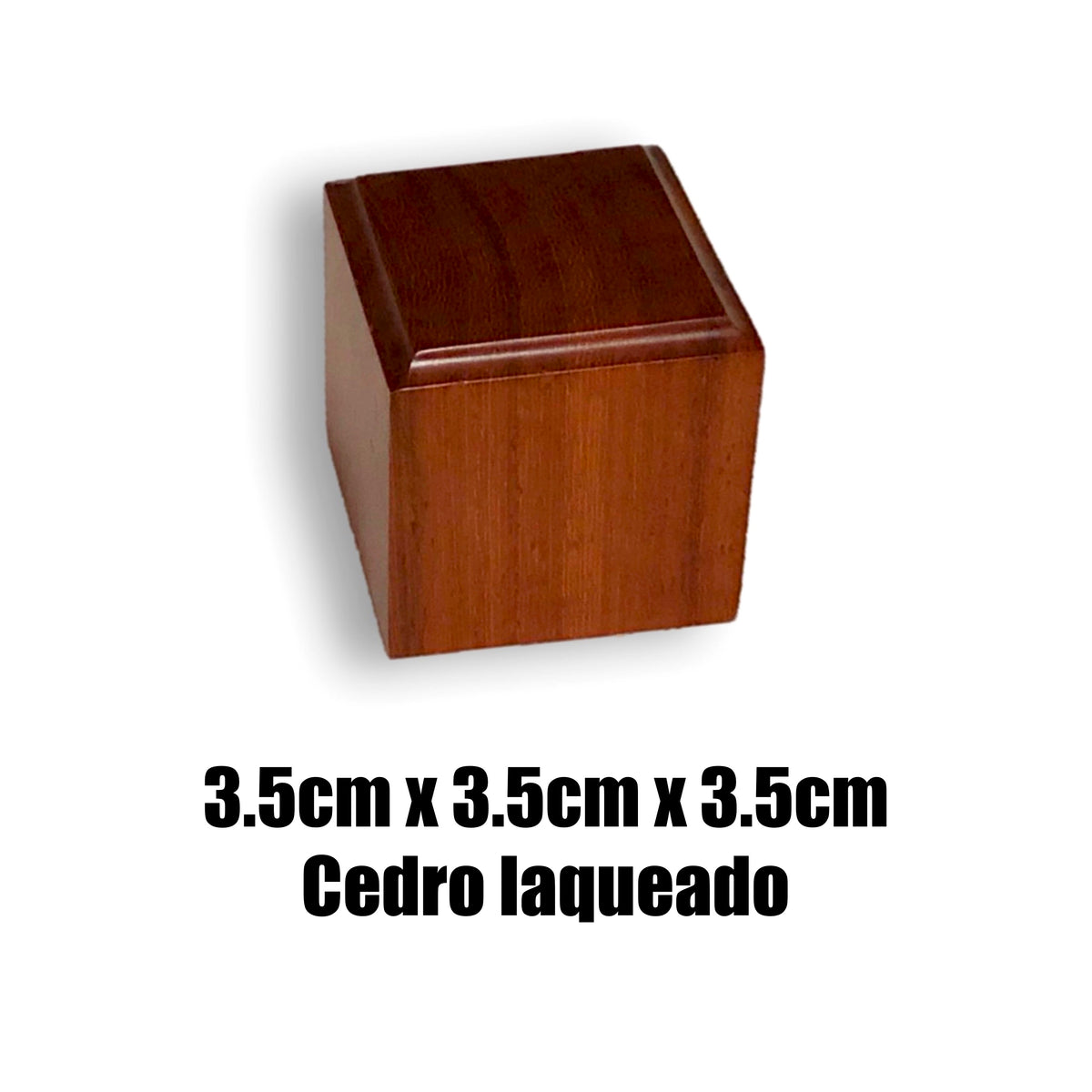 Base de madera 3.5cm x 3.5cm x 3.5cm (figura individual)