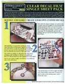 Bare Metal Foil clear Decal Film for Laser Printer (1 pack)