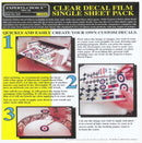 BMF124 Clear Decal Film Single Sheet (Laser Printers)