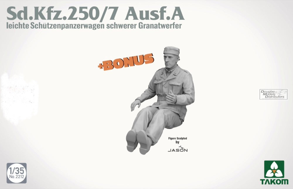 TAKOM TAK02212 1:35 Takom Sd.Kfz.250/7 Ausf.A leicher Shutzenpanzerwagen schwerer Granatwerfer