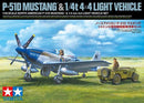 TAMIYA TAM25205 North American P-51D Mustang & 1/4-ton 4x4 Light Vehicle Set 1/48