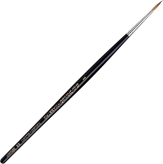 Da Vinci Watercolor series 35 Maestro Kolinsky Sable Brush Round, Long Tapered Round, Short Handle, Size 1