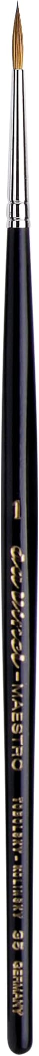 Da Vinci Watercolor series 35 Maestro Kolinsky Sable Brush Round, Long Tapered Round, Short Handle, Size 1