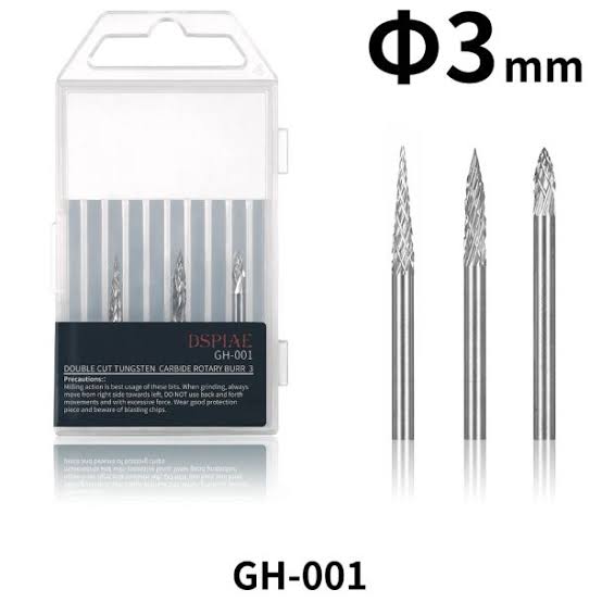 DSPIAE - Set de brocas para devastar 3mm GH001
