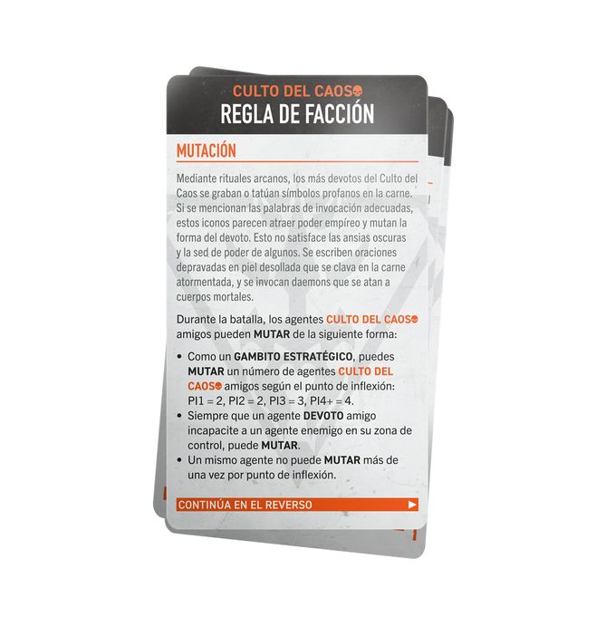 KILL TEAM CHAOS CULT DATACARDS (español)