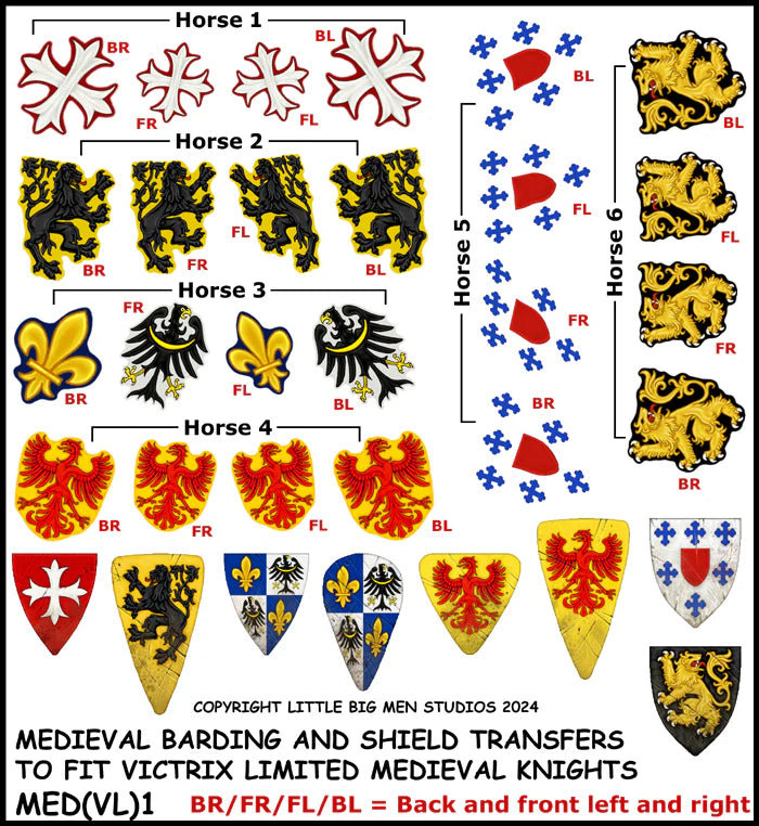 VICTRIX: Medieval Barding and Shield Transfers 1
