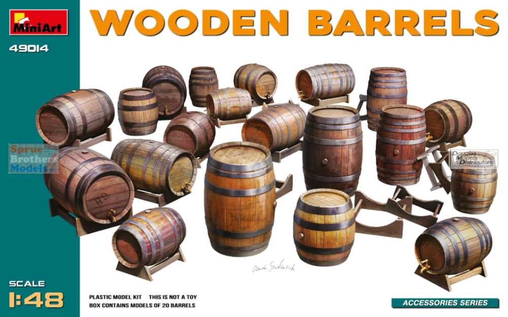 MINIART 1/48 WOODEN BARRELS (49014)