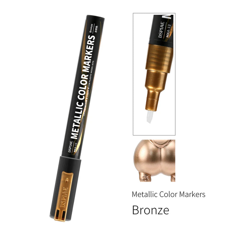 DSP-MKA-12 DSPIAE Super Metallic Colors Markers - Metallic Bronze