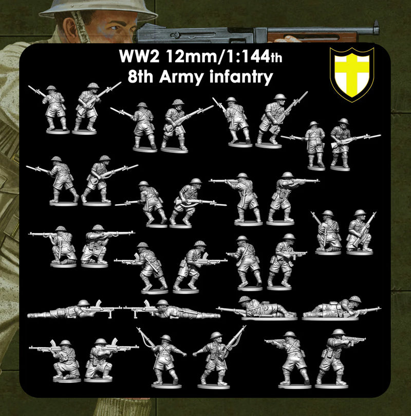 VICTRIX - 1:144/12 MM WW2 8th ARMY BRITISH INFANTRY VG12033