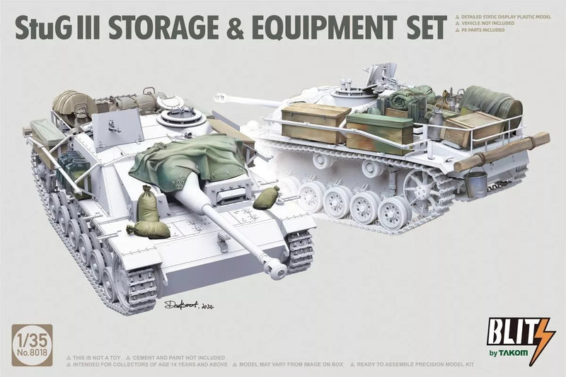 Takom 8018 1/35 Stug III Storage & Equipment set