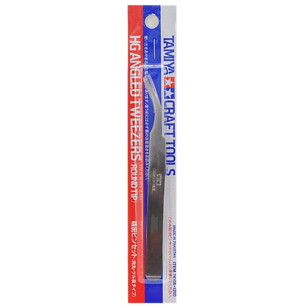 TAM 74108 TAMIYA HG Angled Tweezers Round Tip