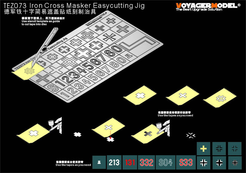 VOYAGER MODÈLE TEZ073Iron Cross Masker Easycutting Jig (GP)