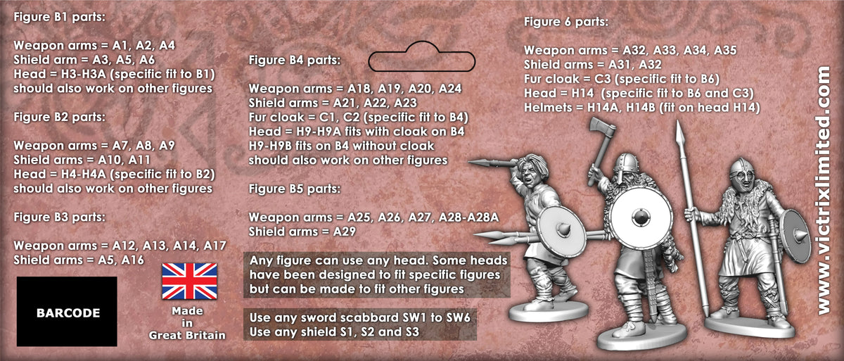 VICTRIX - Early Saxon Unarmoured Warriors VXDA016