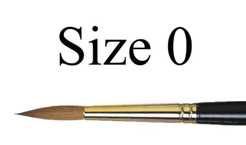 Da Vinci Watercolor series 35 Maestro Kolinsky Sable Brush Round, Long Tapered Round, Short Handle, Size 0