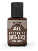 AK12104 Precision Paneliner DARK BROWN (30ml)