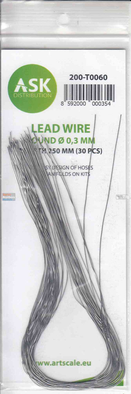 ASKT0060 ASK/Art Scale - Fil de plomb 0,3 mm x 250 mm (30 pièces)