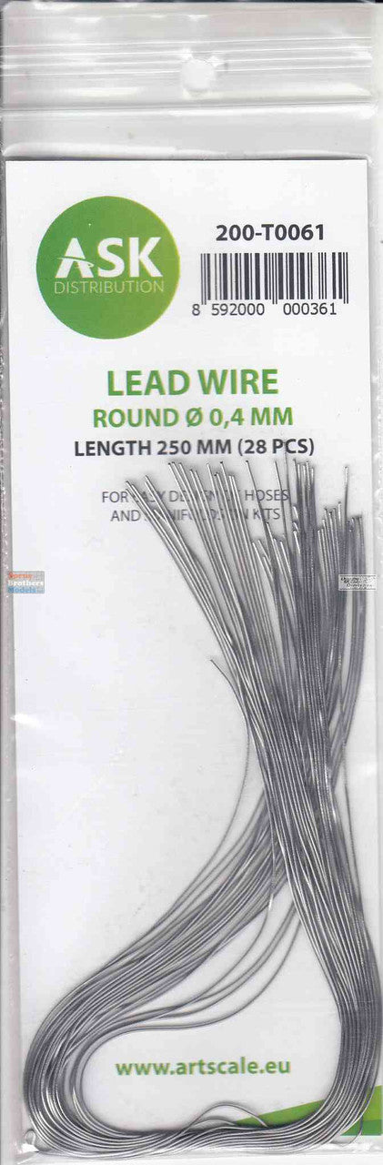 ASKT0061 ASK/Art Scale - Fil de plomb 0,4 mm x 250 mm (28 pièces)