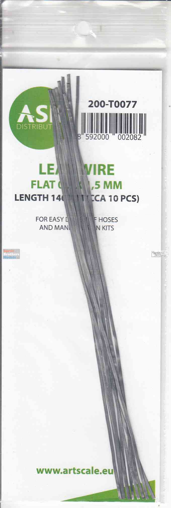 ASKT0077 ASK/Art Scale- Lead Wire (Flat) 0.2mm x 1.5mm x 140mm (10pcs)