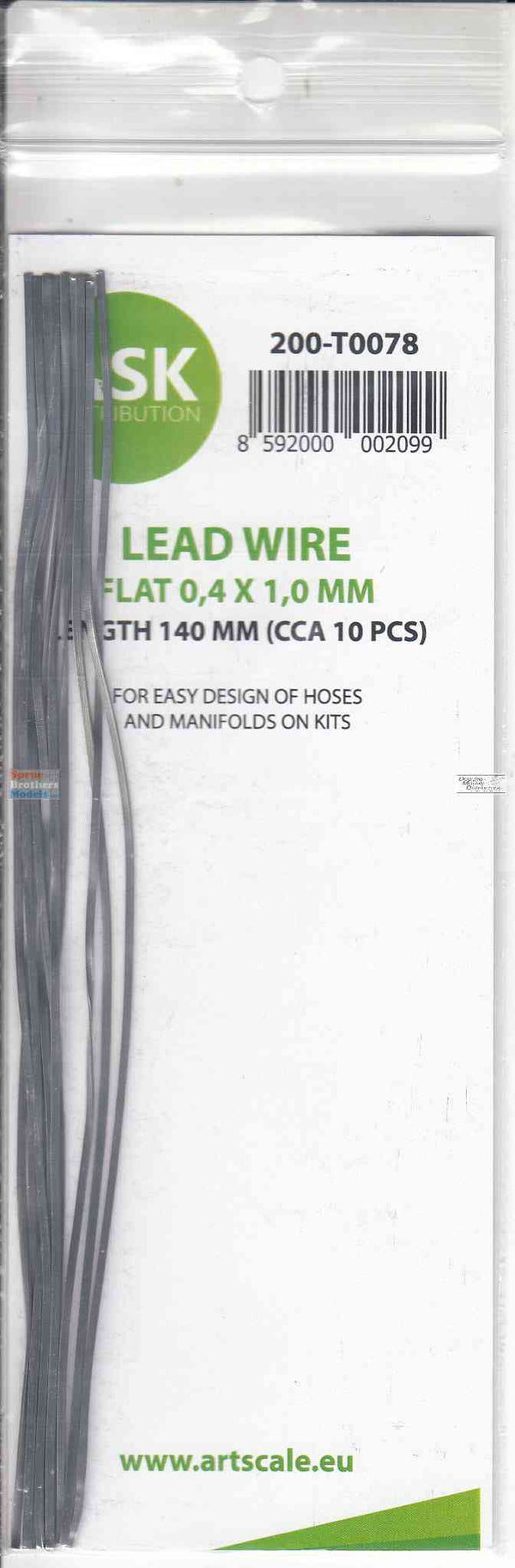 ASKT0078 Lead wire (flat) 0.4mm x 1.0mm x 140mm