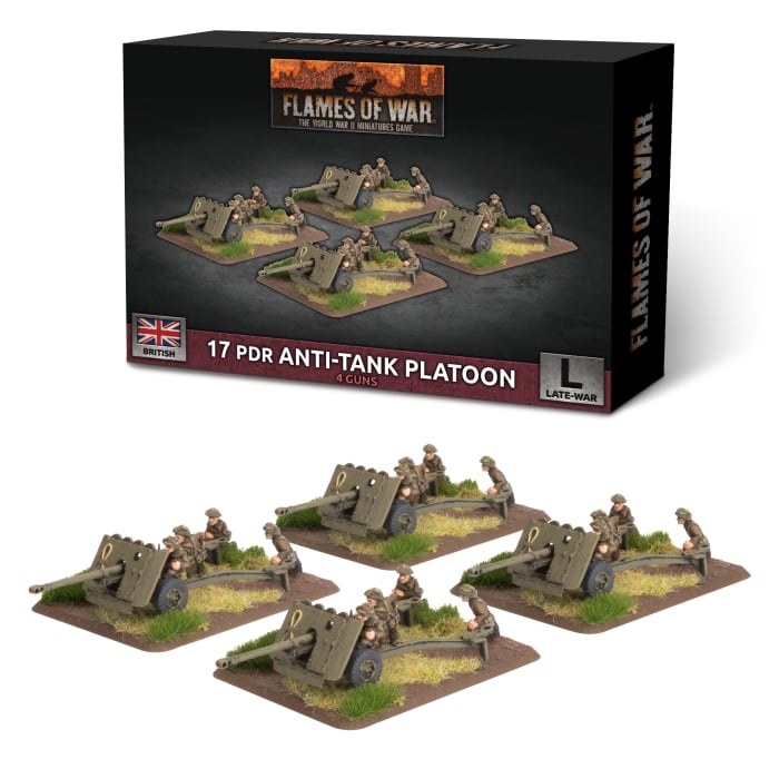 BBX52 17 pdr Anti-tank Platoon (Plastic)(x4 Guns Plastic)