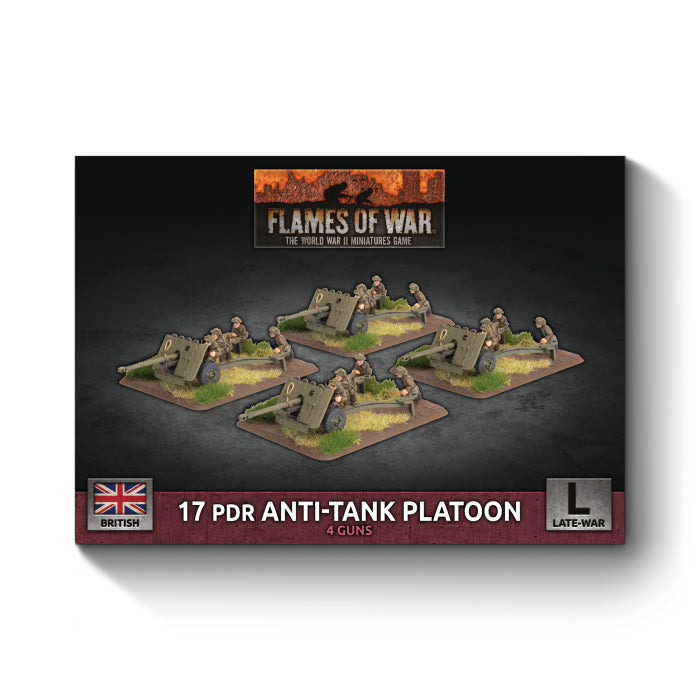 BBX52 17 pdr Anti-tank Platoon (Plastic)(x4 Guns Plastic)