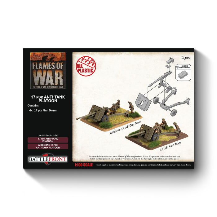 BBX52 17 pdr Anti-tank Platoon (Plastic)(x4 Guns Plastic)