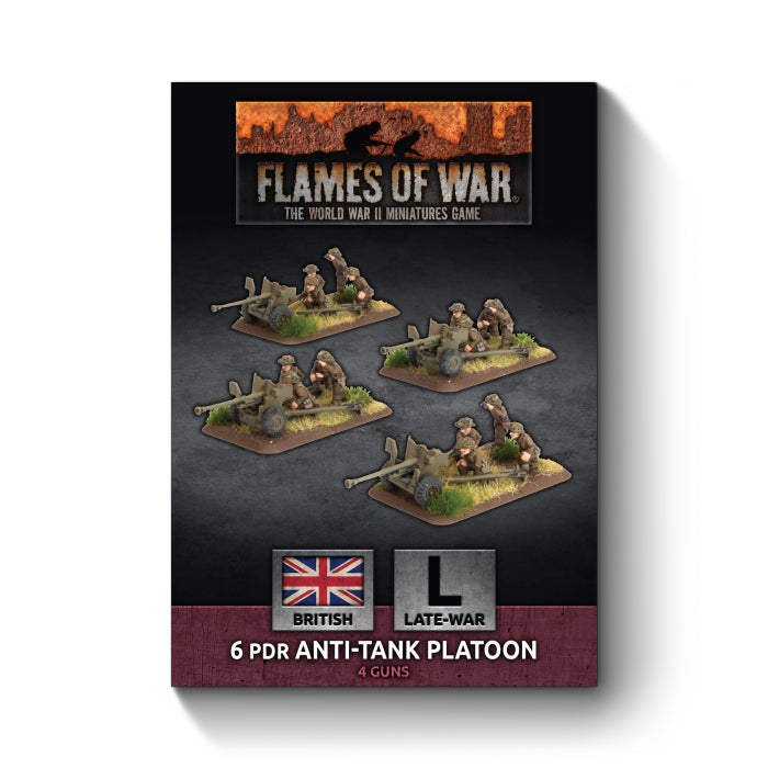 BBX54 6 pdr Anti-tank Platoon (Plastic)(x4 Guns Plastic)