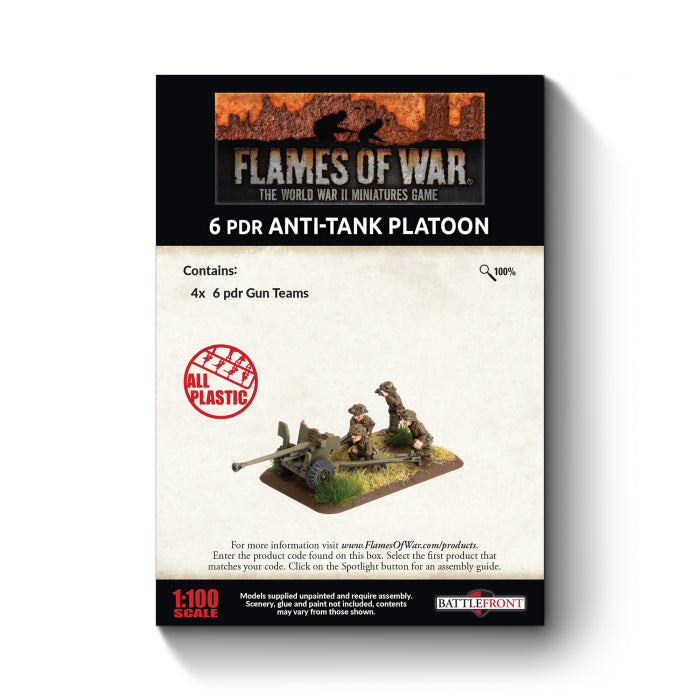 BBX54 6 pdr Anti-tank Platoon (Plastic)(x4 Guns Plastic)