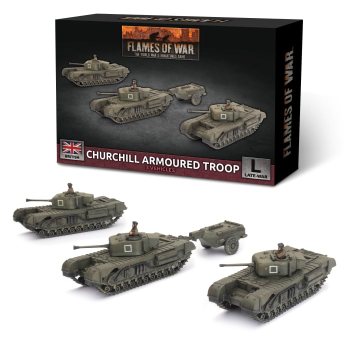 BBX56 Churchill Armoured Troop (Plastic)(x3 Tanks Plastic)