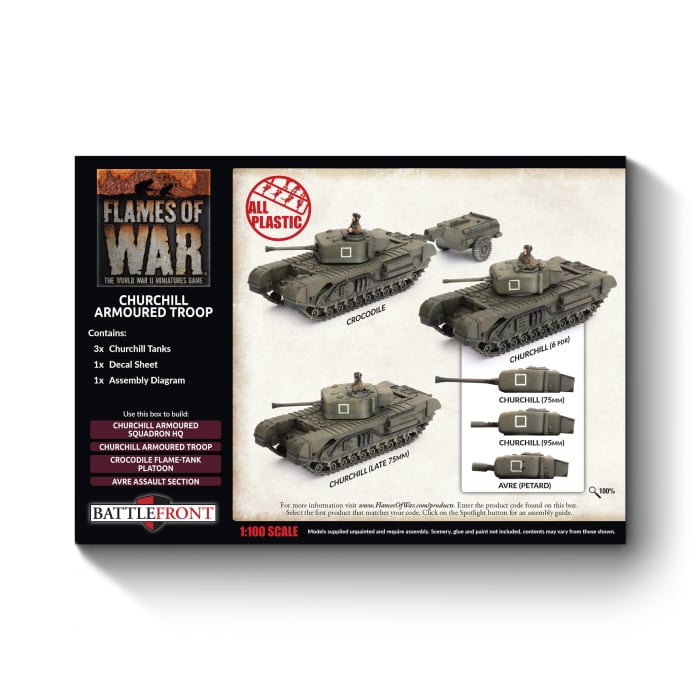 BBX56 Churchill Armoured Troop (Plastic)(x3 Tanks Plastic)