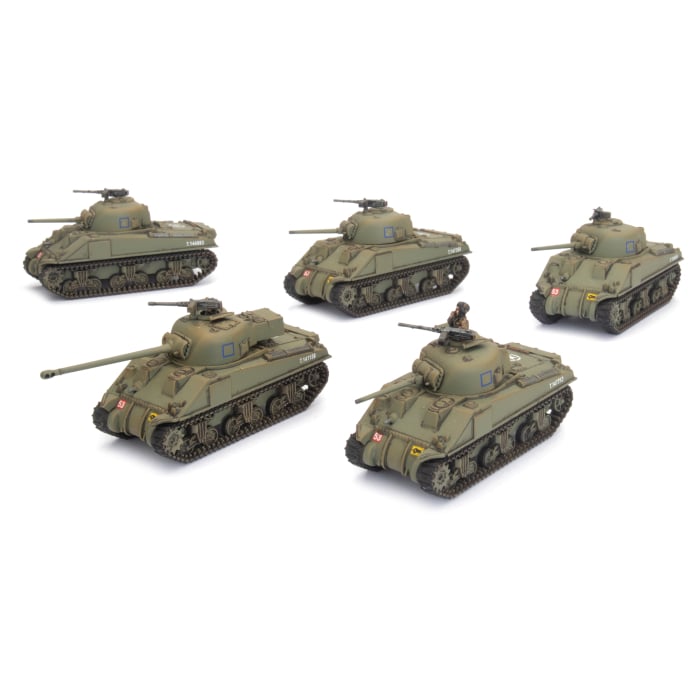 BBX60 Sherman Armoured Troop (Plastic)(x5 Tanks Plastic)