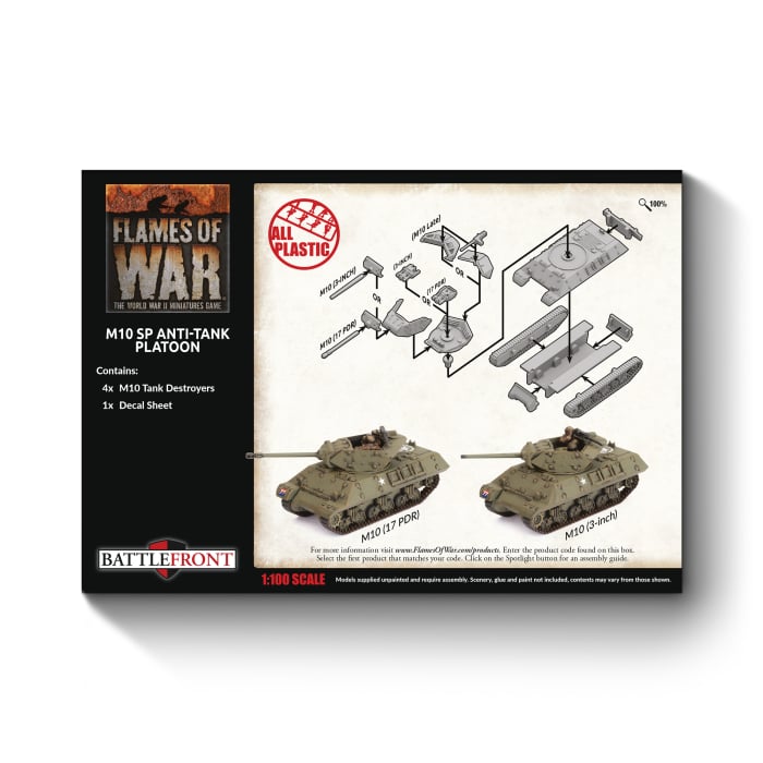 BBX62 M10 SP Anti-Tank Troop (Plastic)(x4 Tanks Plastic)