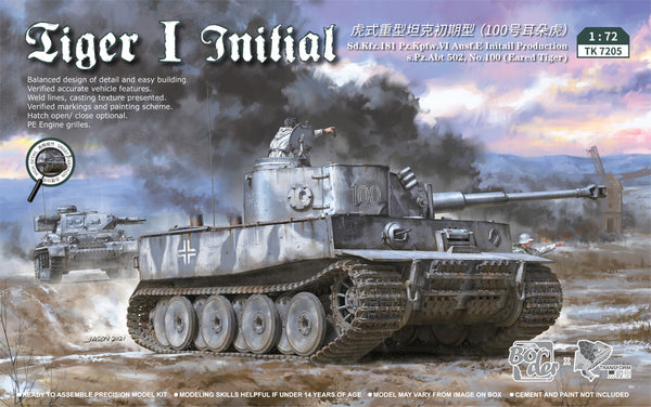 BDMTK7205 1/72 commande modèle Tiger I initiale