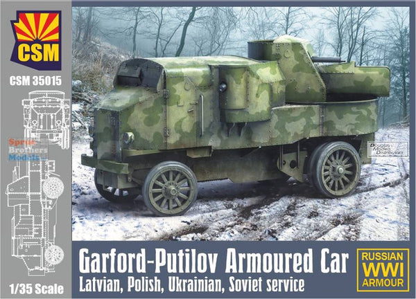 CSM35015 1:35 Copper State Models Garford-Putilov Armoured Car Latvian, Polish, Ukrainian, Soviet Service