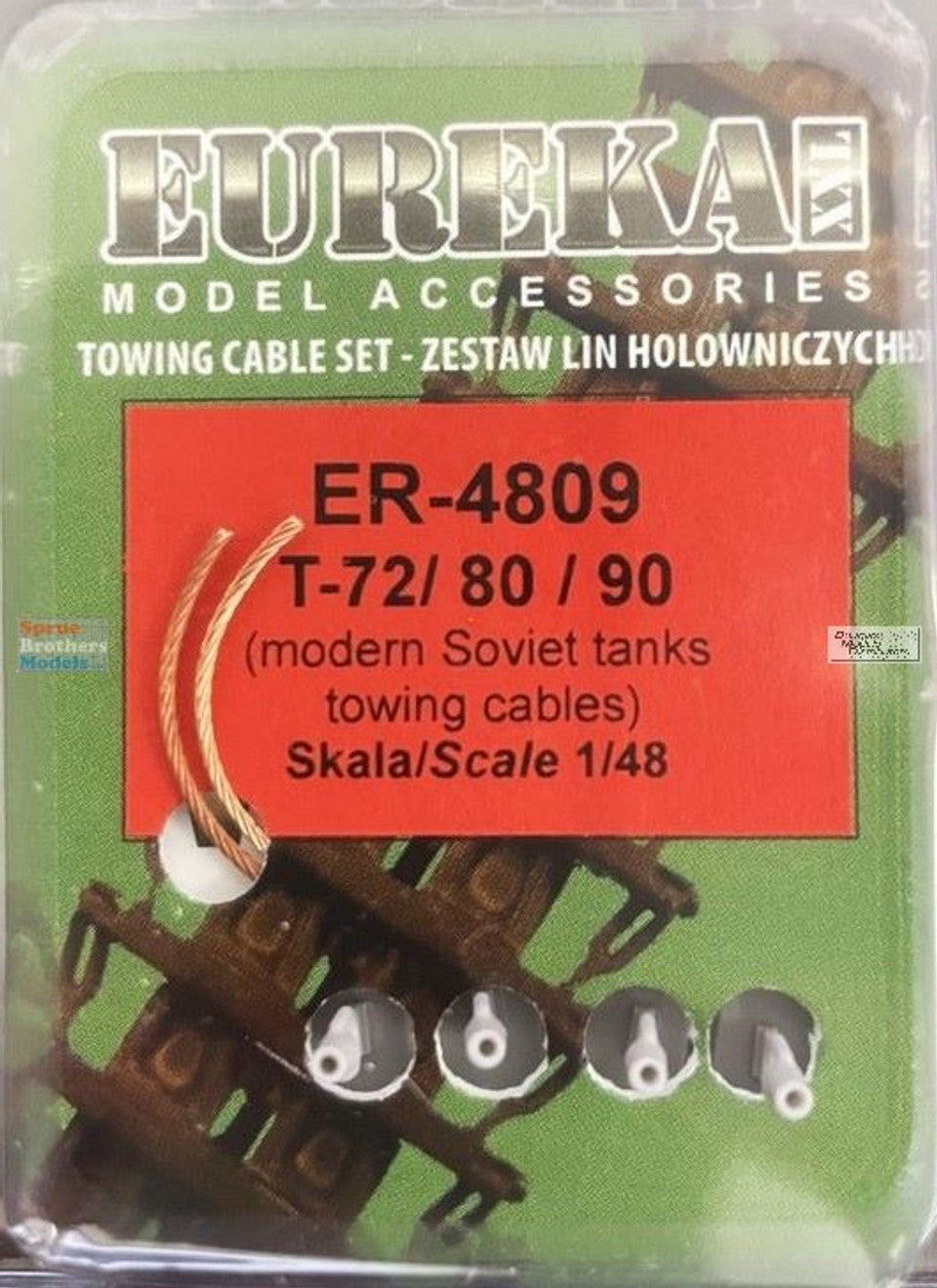 EURER4809 1:48 Eureka XXL Tow Cable - T-72 T-80 T-90 Tank