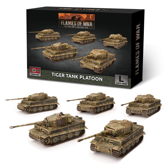 GBX140 Tiger Heavy Tank Platoon (Late War x5 Tanks Plastic)
