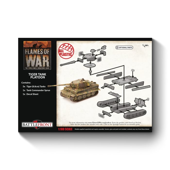GBX140 Tiger Heavy Tank Platoon (Late War x5 Tanks Plastic)