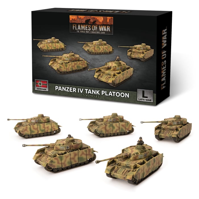 GBX142 Panzer IV Tank Platoon (Late War x5 Tanks Plastic)