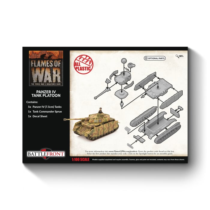 GBX142 Panzer IV Tank Platoon (Late War x5 Tanks Plastic)