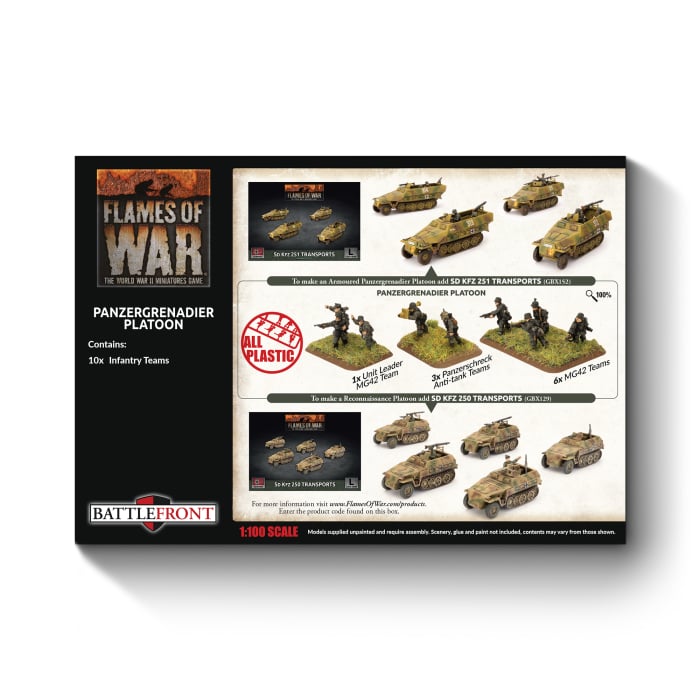 GBX169 Panzergrenadier Platoon (Late War x33 Figures Plastic)