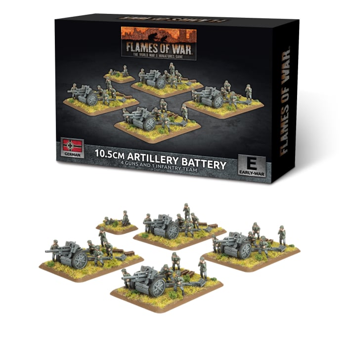 GBX205 10.5cm Artillery Battery (Early) (x4 guns Plastic)