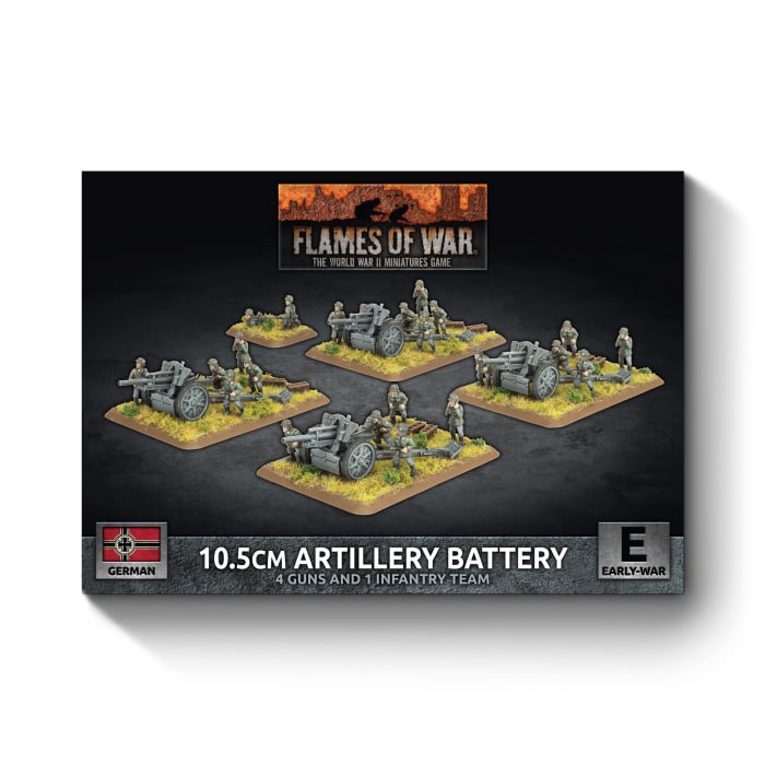 GBX205 10.5cm Artillery Battery (Early) (x4 guns Plastic)